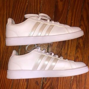 Women’s White Adidas Cloudfoam Sneakers